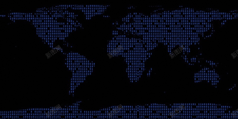 蓝色世界地图背景jpg设计背景_新图网 https://ixintu.com 世界地图 二进制 计算机 蓝色 黑色 创意 简约 海报 背景