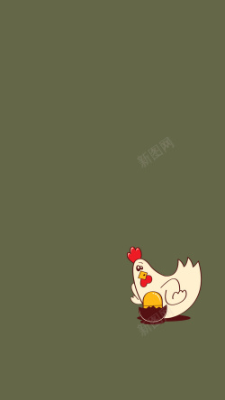 漫画公鸡母鸡抽象卡通h5背景高清图片