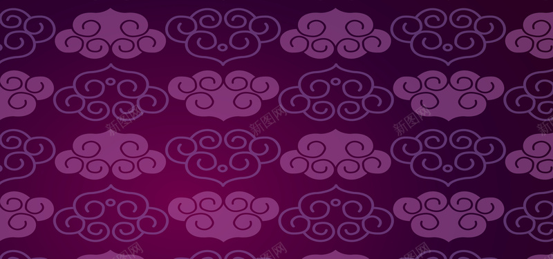 淘宝底纹中国风暗紫商业海报背景背景