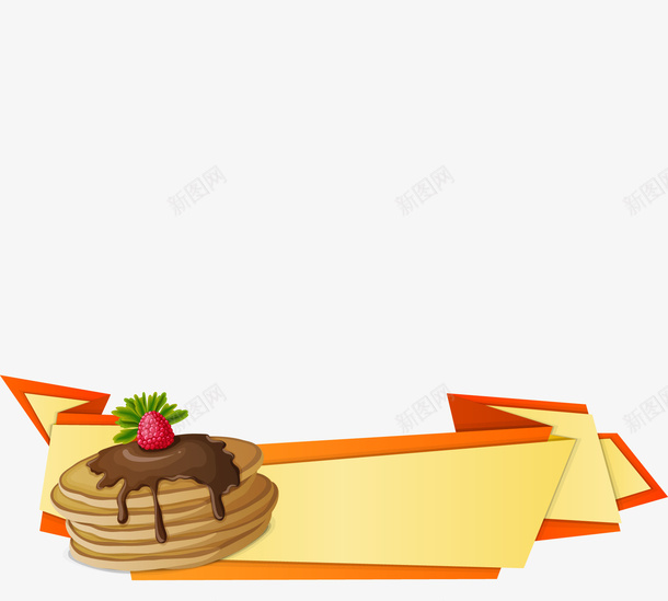 彩色糕点装饰bannerai免抠素材_新图网 https://ixintu.com banner边框 蛋糕 糕点 矢量图 甜点 折纸