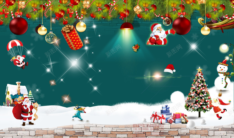 圣诞主题背景psd设计背景_新图网 https://ixintu.com 圣诞节 年终促销 活动 圣诞老人 圣诞帽 圣诞装饰 礼物 海报 铃铛 圣诞树 雪 雪人 苹果 开心幸福温暖