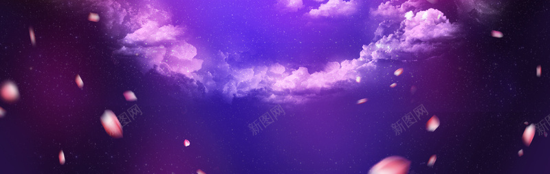 紫色渐变梦幻天空背景背景