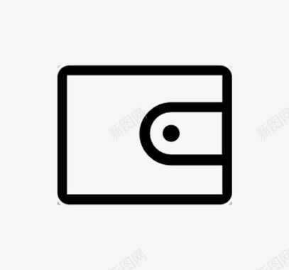 钱包黑白钱包icon图标图标