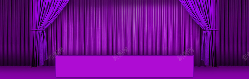 紫色幕布舞台背景装饰背景
