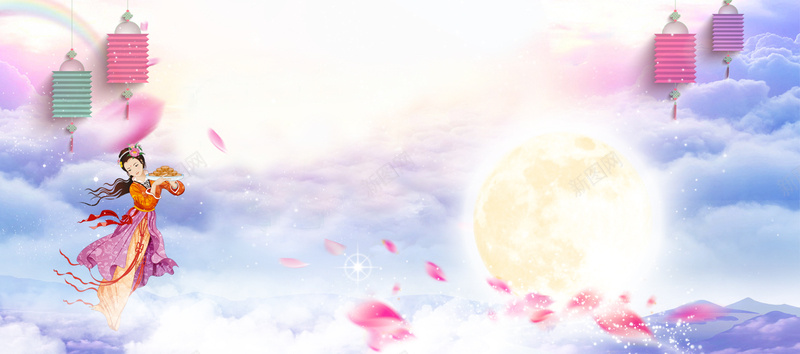 月亮中秋星空嫦娥jpg设计背景_新图网 https://ixintu.com 月亮 中秋 星空 嫦娥 海报banner 星云 星海 星际 中国风