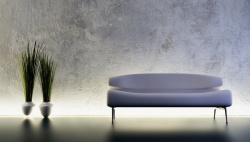 简洁灰色创意工作证室内沙发简洁装饰高清图片