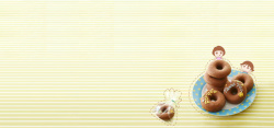 曲奇饼干海报可爱卡通曲奇饼干背景图高清图片
