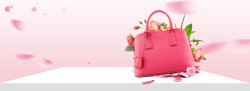 高端背包520女士粉色花瓣手拎包背景高清图片