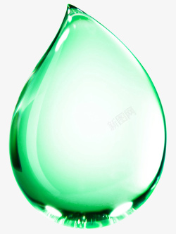 绿色清新水滴效果元素素材