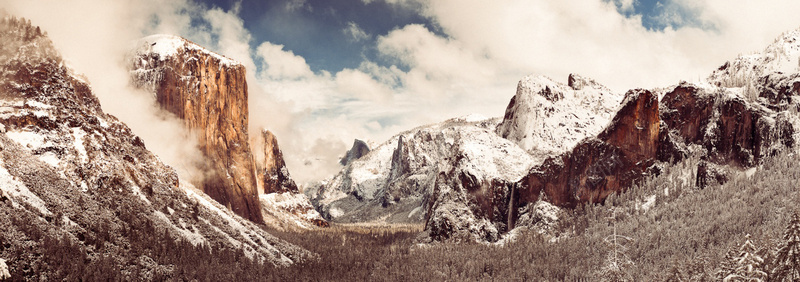 雪山背景banner装饰背景