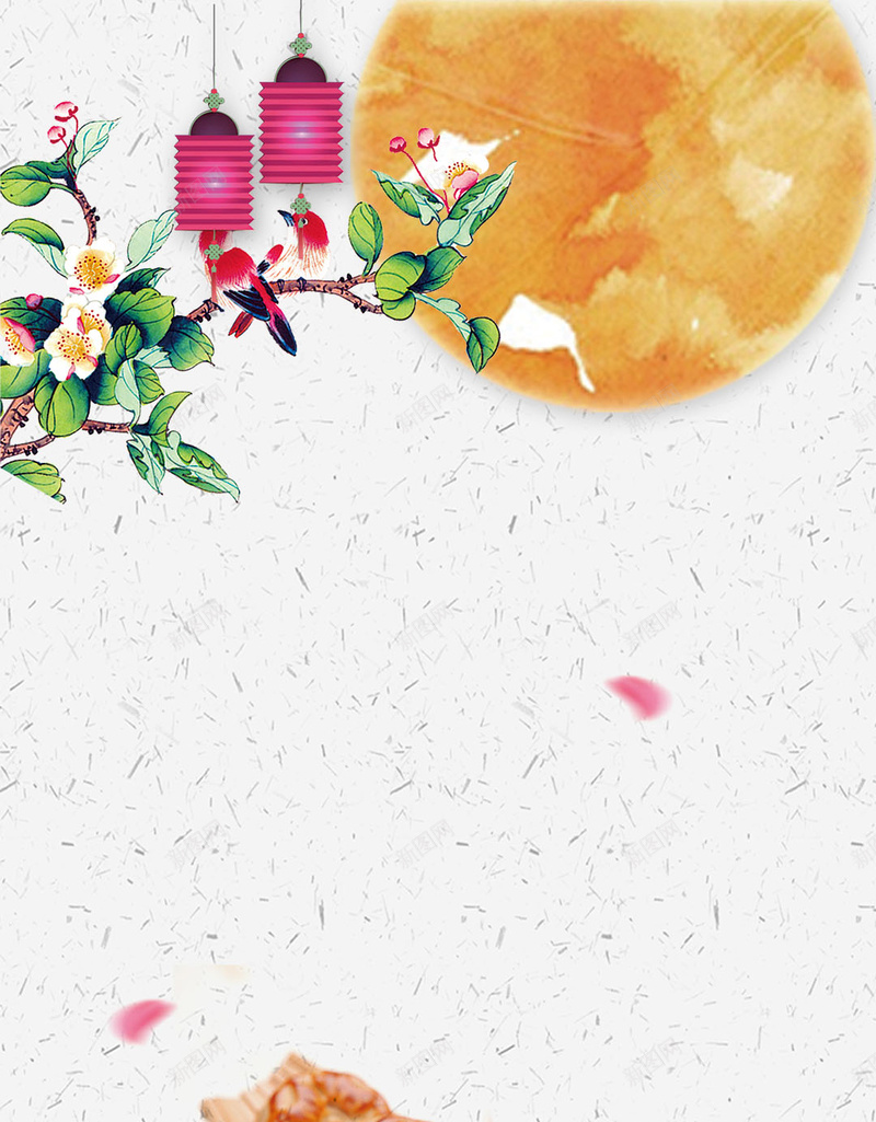 中秋月圆月饼庆祝图片psd设计背景_新图网 https://ixintu.com 中秋 月圆 月饼 庆祝图片 花朵 中国传统佳节 月亮