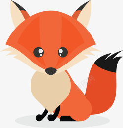 一只狐狸一只橙色可爱狐狸高清图片