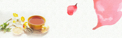 花朵饼边美食下午茶简约banner海报背景高清图片