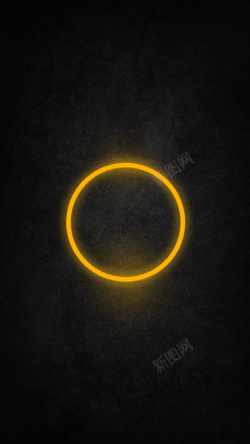 金色圆环PNG大气黑色底纹金色光环h5背景高清图片