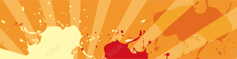 儿童节淘宝特卖banner背景jpg设计背景_新图网 https://ixintu.com 光芒 橙色 海报banner 卡通 童趣 手绘