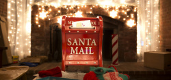圣诞信圣诞老人的信背景banner装饰高清图片