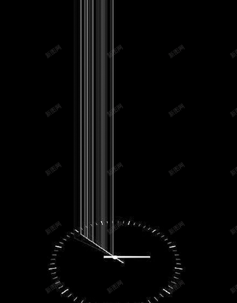 黑色简约H5背景素材jpg设计背景_新图网 https://ixintu.com 黑色 线条 白色 钟 时间 珍惜时间