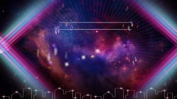 紫色烟星星渐变宇宙背景素材高清图片