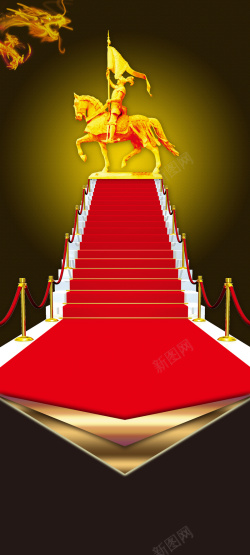 金色阶梯金色骑士广告背景高清图片