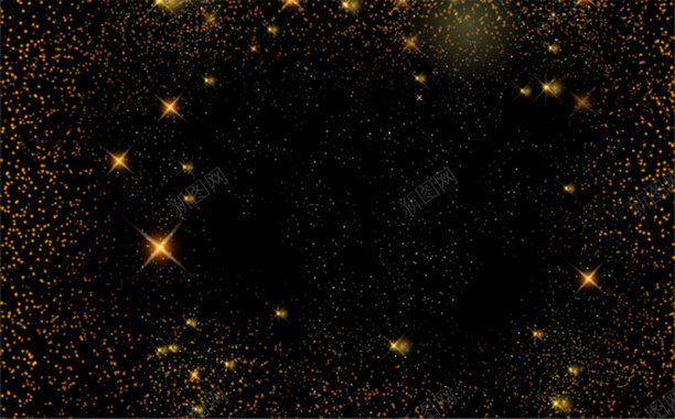 黑色金色闪光璀璨新年节日海报背景素材背景