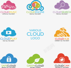 云朵标识云朵主题logo高清图片