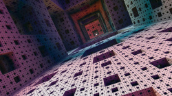 分形结构粉红粉蓝架几何抽象背景高清图片