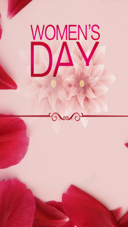 花瓣背景粉红浪漫妇女节背景高清图片