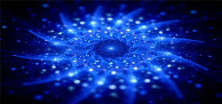 技科幻蓝色花形光斑科技背景高清图片