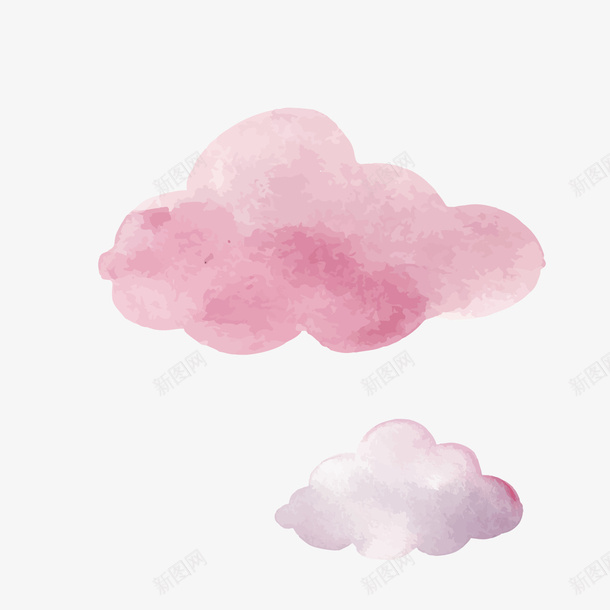 粉色云朵eps免抠素材_新图网 https://ixintu.com 粉色 云朵 矢量 图案