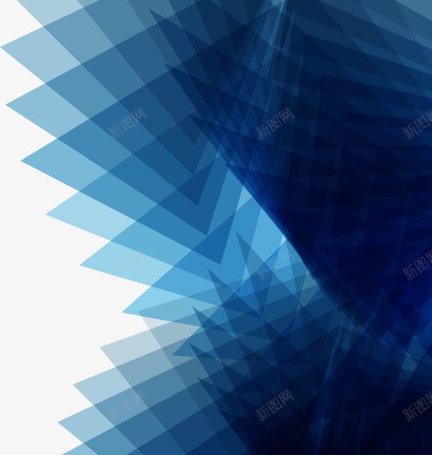 矢量蓝色透明叠加三角形图案png免抠素材_新图网 https://ixintu.com 蓝色三角形 三角形 矢量
