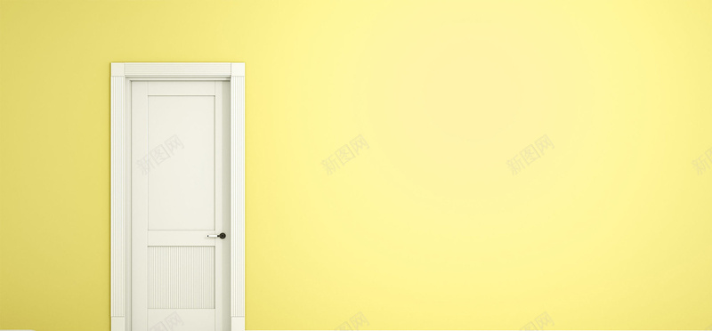 简约背景jpg设计背景_新图网 https://ixintu.com 海报banner 文艺 木门 简约 黄色 小清新