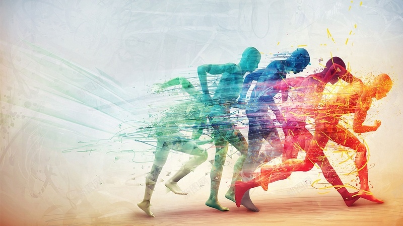 创意多彩运动背景jpg设计背景_新图网 https://ixintu.com 创意 多彩 橙色 跑步 运动 紫色 蓝色 绿色 海报 背景