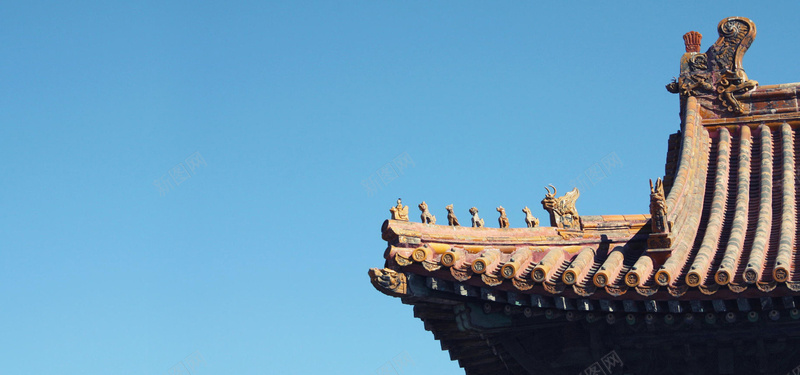 中式传统屋顶背景图背景