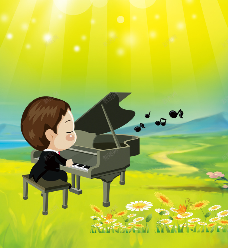 儿童钢琴音乐启蒙教育易拉宝psd设计背景_新图网 https://ixintu.com 儿童 几何 卡通 小朋友音乐 开心 手绘 渐变 童趣 钢琴