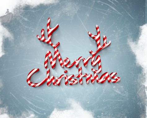 圣诞节字体特效海报背景素材背景