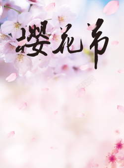樱花观赏浪漫唯美樱花节背景素材高清图片