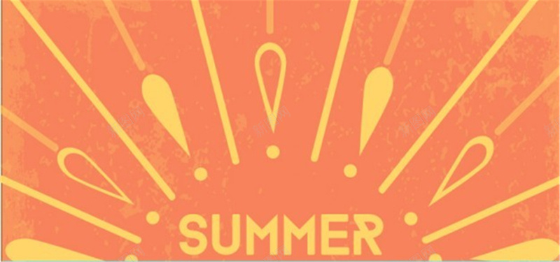 夏日可爱卡通背景jpg设计背景_新图网 https://ixintu.com 卡通 夏日 放射 橙色 温暖 海报banner 童趣 手绘
