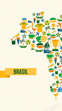 巴西元素背景图背景