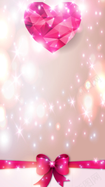 粉红色钻石爱心图案背景图背景