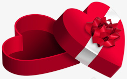 爱心的盒子红色爱心礼品盒高清图片