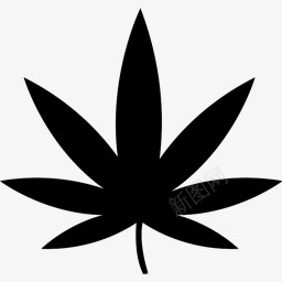 大麻叶图标png_新图网 https://ixintu.com 树叶 叶子