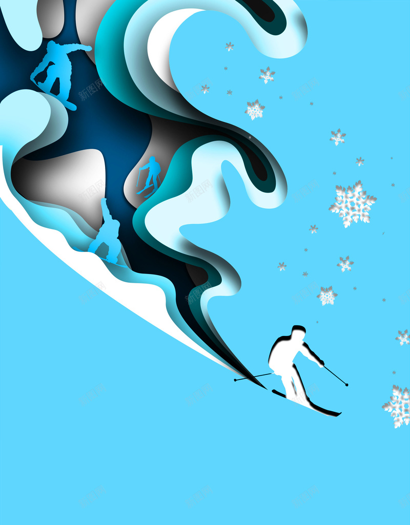 滑雪蓝色卡通手绘下雪背景psd设计背景_新图网 https://ixintu.com 卡通 滑雪 立体 蓝色 雪花 手绘 下雪 冬天 冬季 psd分层 源文件 广告设计 海报