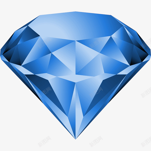 蓝色钻石宝石png免抠素材_新图网 https://ixintu.com 蓝色的钻石 宝石 钻 石