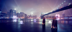 座椅大桥浪漫炫酷星空背景banner高清图片