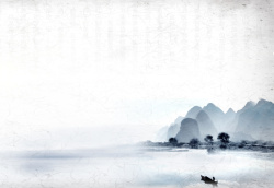 共创共享共未来中国元素水墨画背景高清图片