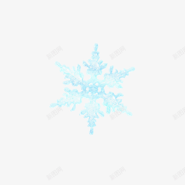 圣诞透明的冰晶雪花png免抠素材_新图网 https://ixintu.com 雪花 冰晶 透明 蓝色
