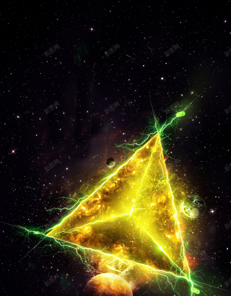 金色光效H5背景jpg设计背景_新图网 https://ixintu.com 三角 光效 炫酷 科技 金色 H5背景 H5 h5 科幻 商务
