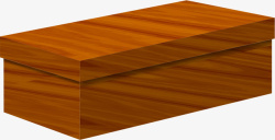 木纹盒子手绘木盒盒子高清图片