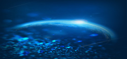 蓝色地球科技星光科幻商务设计蓝色海报背景高清图片
