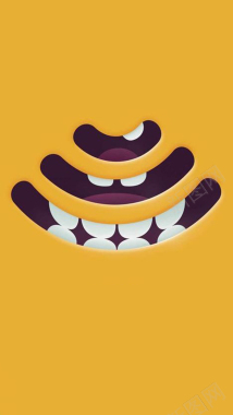 微笑wifi牙齿h5素材背景背景